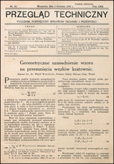 Przegląd Techniczny 1930 nr 13