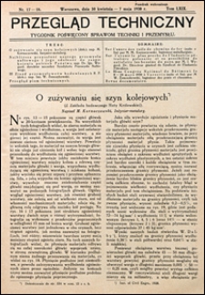 Przegląd Techniczny 1930 nr 17-18