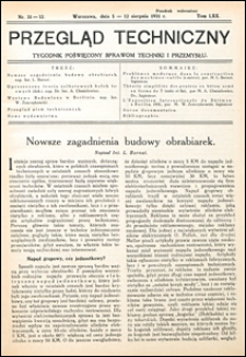 Przegląd Techniczny 1931 nr 31-32