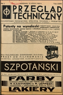 Przegląd Techniczny 1935 nr 3