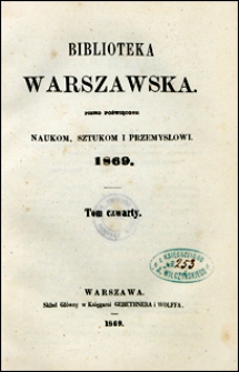 Biblioteka Warszawska 1869 t. 4