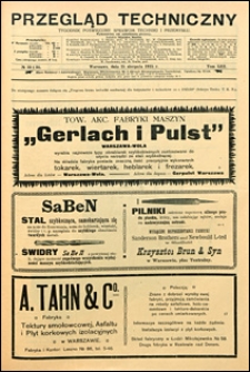Przegląd Techniczny 1915 nr 33-34