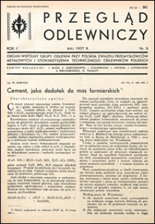 Przegląd Odlewniczy 1937 nr 5