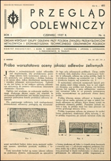 Przegląd Odlewniczy 1937 nr 6