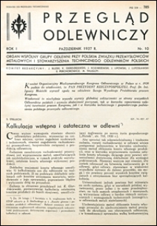 Przegląd Odlewniczy 1937 nr 10