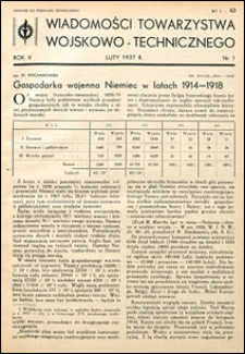 Wiadomości Towarzystwa Wojskowo-Technicznego 1937 nr 1