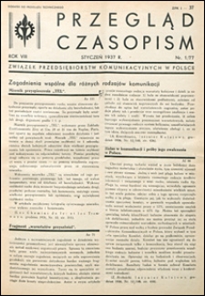 Przegląd Czasopism 1937 nr 1