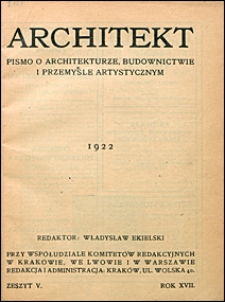 Architekt 1922 nr 5