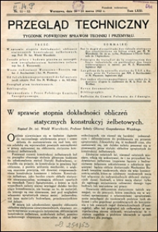 Przegląd Techniczny 1932 nr 11-12