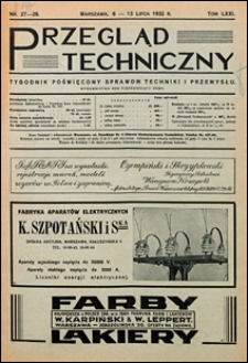 Przegląd Techniczny 1932 nr 27-28