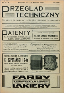 Przegląd Techniczny 1932 nr 37-38