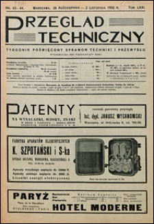 Przegląd Techniczny 1932 nr 43-44