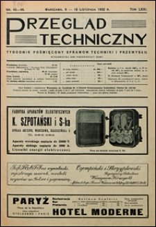 Przegląd Techniczny 1932 nr 45-46