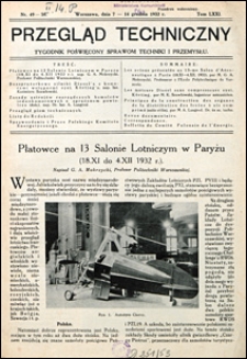Przegląd Techniczny 1932 nr 49-50