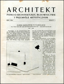 Architekt 1924 nr 1