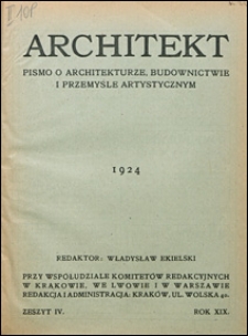 Architekt 1924 nr 4
