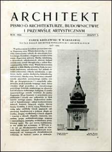 Architekt 1924 nr 5
