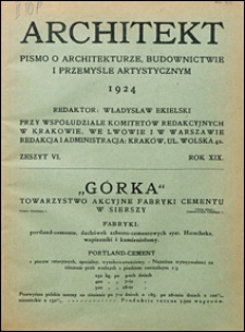 Architekt 1924 nr 6