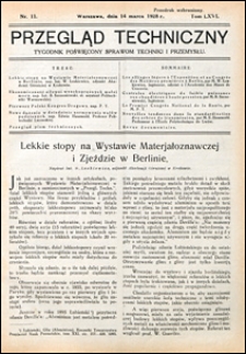 Przegląd Techniczny 1928 nr 11