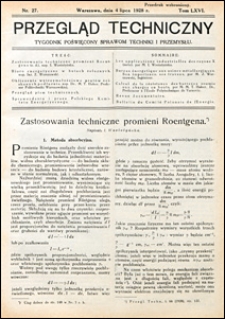 Przegląd Techniczny 1928 nr 27