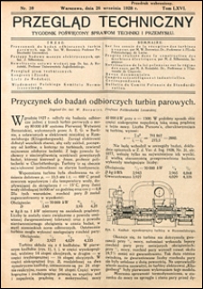 Przegląd Techniczny 1928 nr 39