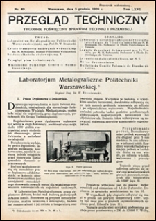 Przegląd Techniczny 1928 nr 49