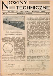 Nowiny Techniczne. Dodatek do Przeglądu Technicznego 1928 nr 26