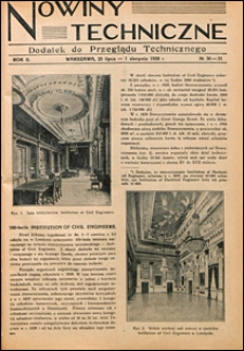 Nowiny Techniczne. Dodatek do Przeglądu Technicznego 1928 nr 30-31