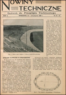 Nowiny Techniczne. Dodatek do Przeglądu Technicznego 1928 nr 34-35