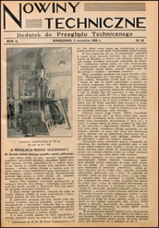 Nowiny Techniczne. Dodatek do Przeglądu Technicznego 1928 nr 36