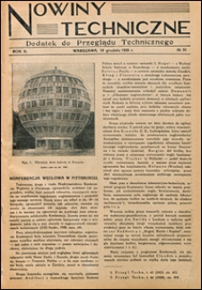 Nowiny Techniczne. Dodatek do Przeglądu Technicznego 1928 nr 51