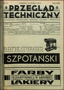 Przegląd Techniczny 1934 nr 23