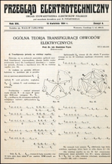 Przegląd Elektrotechniczny 1934 nr 8