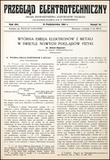 Przegląd Elektrotechniczny 1934 nr 20