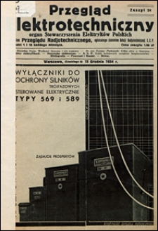Przegląd Elektrotechniczny 1934 nr 24