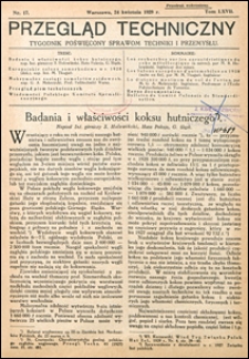 Przegląd Techniczny 1929 nr 17