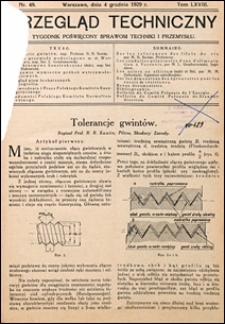 Przegląd Techniczny 1929 nr 49