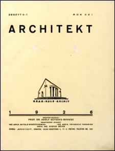 Architekt 1926 nr 6-7