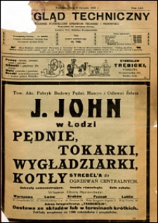 Przegląd Techniczny 1923 nr 1
