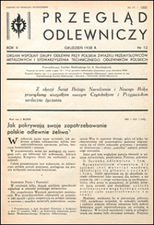 Przegląd Odlewniczy 1938 nr 1