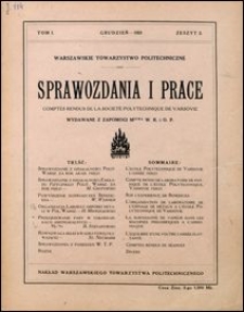 Sprawozdania i Prace 1921 z. 2