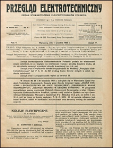 Przegląd Elektrotechniczny 1923 nr 17