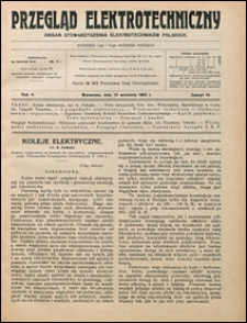 Przegląd Elektrotechniczny 1923 nr 18
