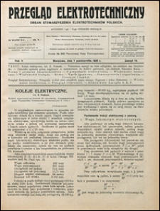 Przegląd Elektrotechniczny 1923 nr 19