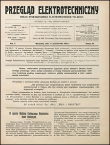 Przegląd Elektrotechniczny 1923 nr 20