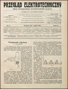Przegląd Elektrotechniczny 1923 nr 23