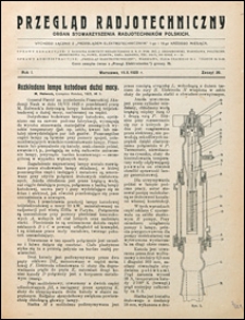 Przegląd Radjotechniczny 1923 nr 20