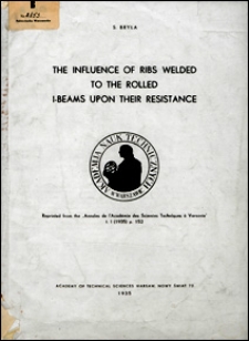 The influence of ribs welded to the rolled I-beams upon their resistance