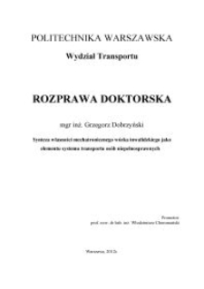 Synteza własności mechatronicznego wózka inwalidzkiego jako elementu systemu transportu osób niepełnosprawnych