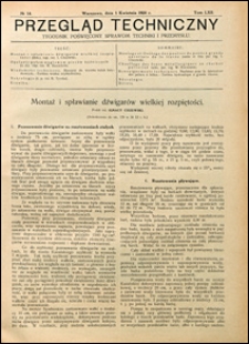 Przegląd Techniczny 1924 nr 14